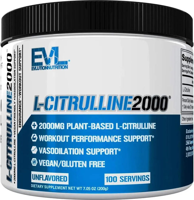 EVLUTION - Evlution L-Citrulline2000 Nitric Oxide Pre Workout Powder 200Gr. - The Red Vitamin MX - Suplementos Alimenticios - {{ shop.shopifyCountryName }}