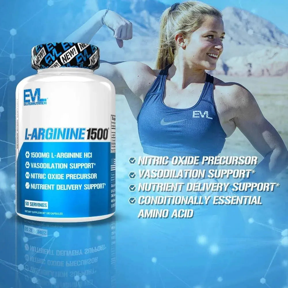 EVLUTION - Evlution Nutrition L-Arginine 1500Mg. 100 Capsulas - The Red Vitamin MX - Suplementos Alimenticios - {{ shop.shopifyCountryName }}