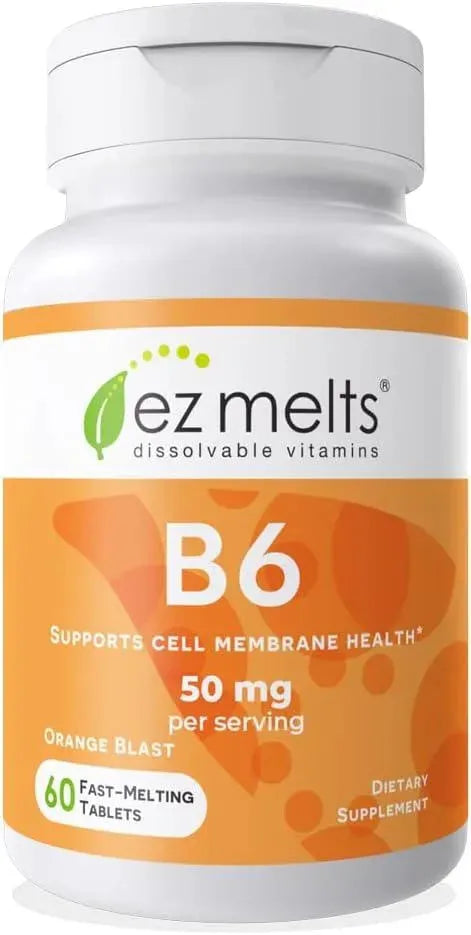 EZ MELTS - EZ Melts Dissolvable Vitamin B6 50Mg. 60 Tabletas Disolubles - The Red Vitamin MX - Suplementos Alimenticios - {{ shop.shopifyCountryName }}