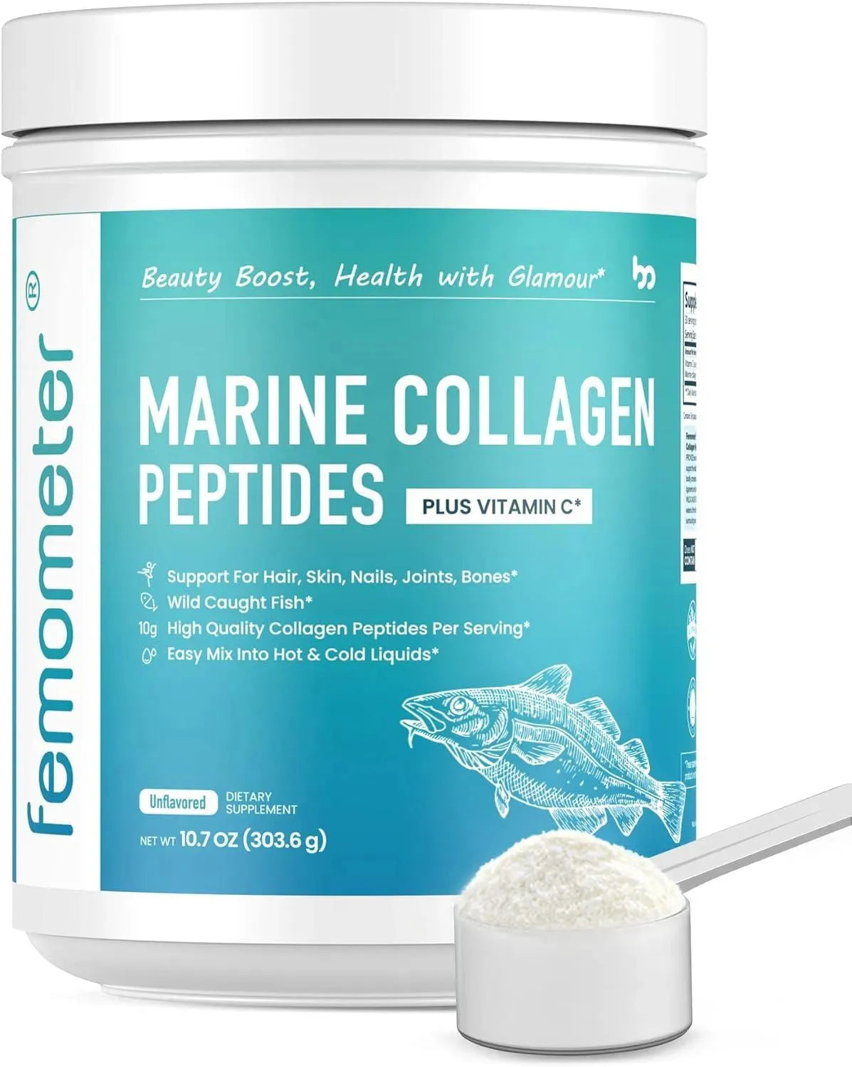 FEMOMETER - Femometer Marine Collagen Peptides Powder 303.6 Gr. - The Red Vitamin MX - Suplementos Alimenticios - {{ shop.shopifyCountryName }}