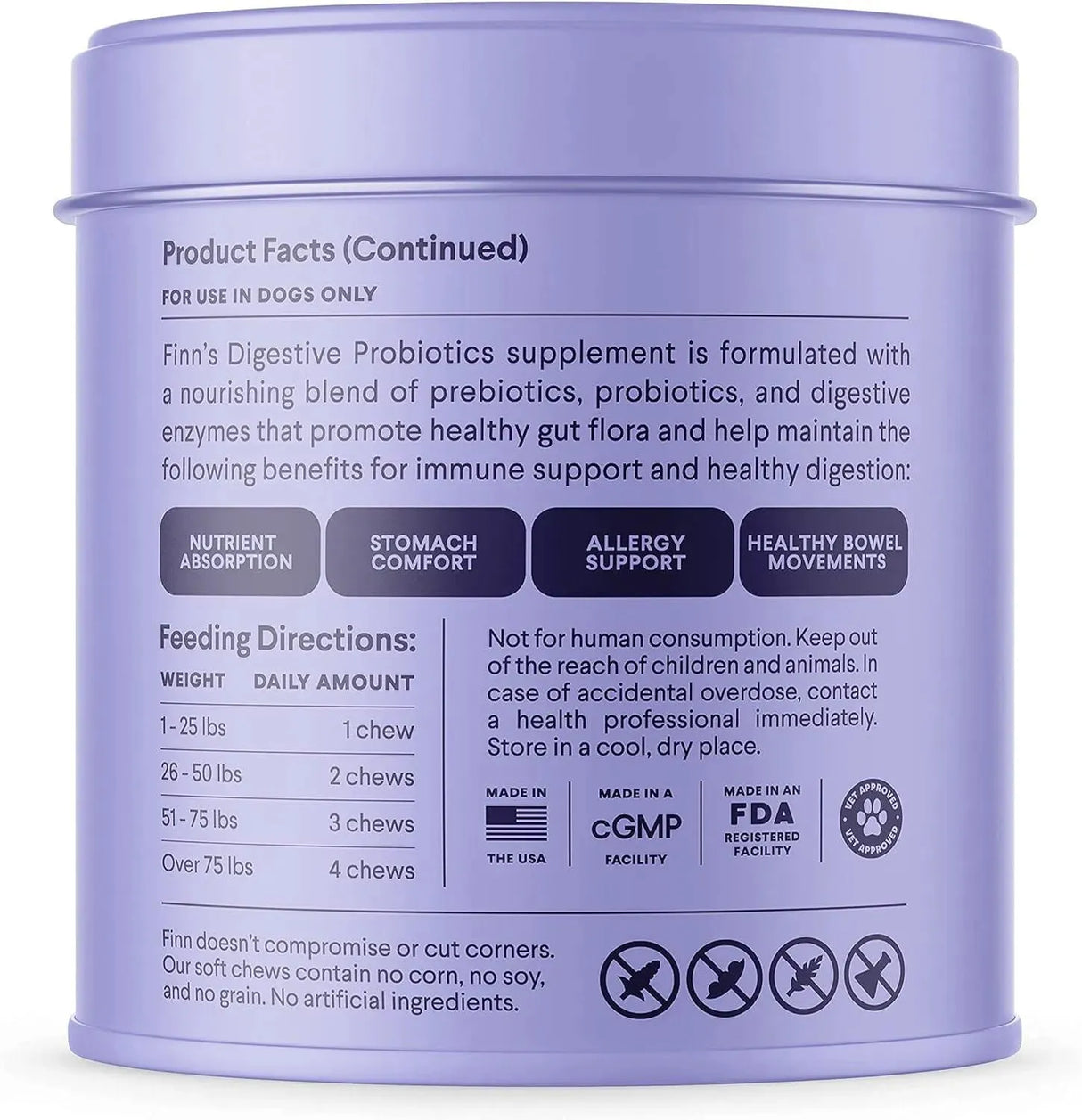 FINN - Finn Digestive Probiotics for Dogs 90 Masticables - The Red Vitamin MX - Probióticos Para Perros - {{ shop.shopifyCountryName }}