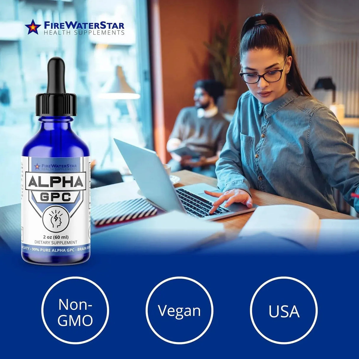 FIREWATERSTAR HEALTH SUPPLEMENTS - FireWaterStar Health Alpha GPC Liquid Drops 60Ml. - The Red Vitamin MX - Suplementos Alimenticios - {{ shop.shopifyCountryName }}