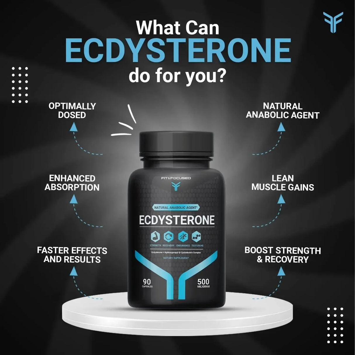 FIT AND FOCUSED - Fit and Focused Ecdysterone 500Mg. 90 Capsulas - The Red Vitamin MX - Suplementos Alimenticios - {{ shop.shopifyCountryName }}