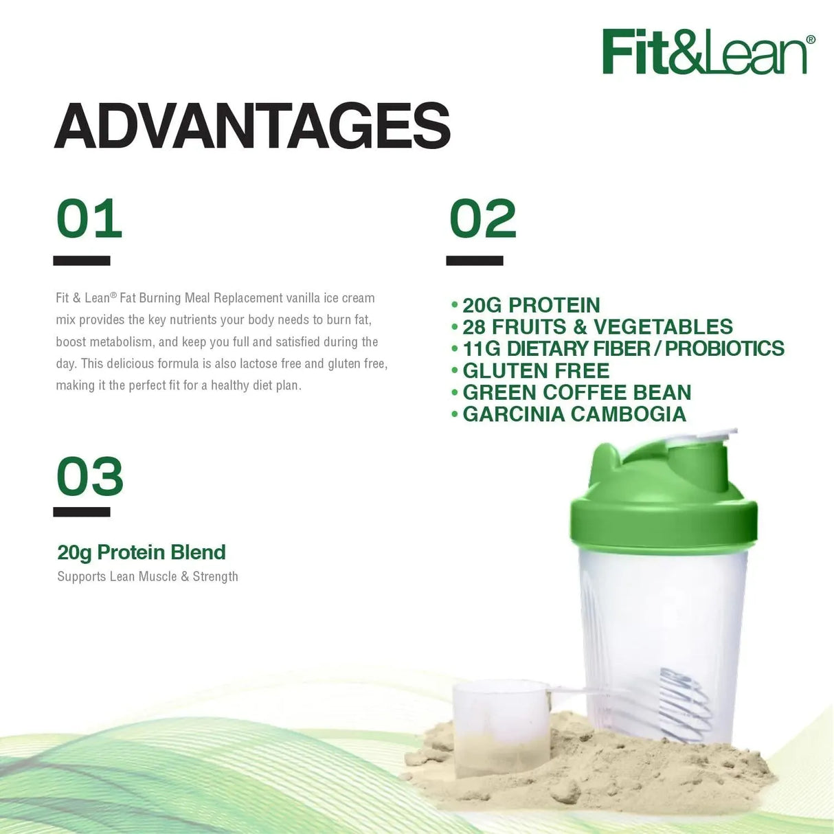 FIT & LEAN - Fit & Lean Meal Shake Fat Burning 10 Servicios 440Gr. Vanilla - The Red Vitamin MX - Suplementos Alimenticios - {{ shop.shopifyCountryName }}