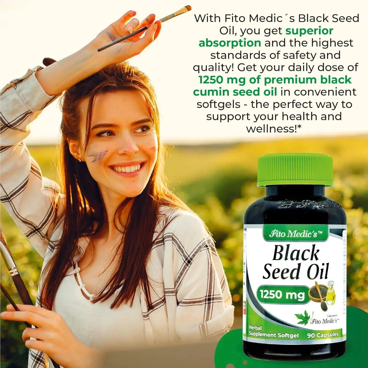 FITO MEDIC´S - FITO MEDIC'S Black Seed Oil 1250Mg. 90 Capsulas - The Red Vitamin MX - Suplementos Alimenticios - {{ shop.shopifyCountryName }}