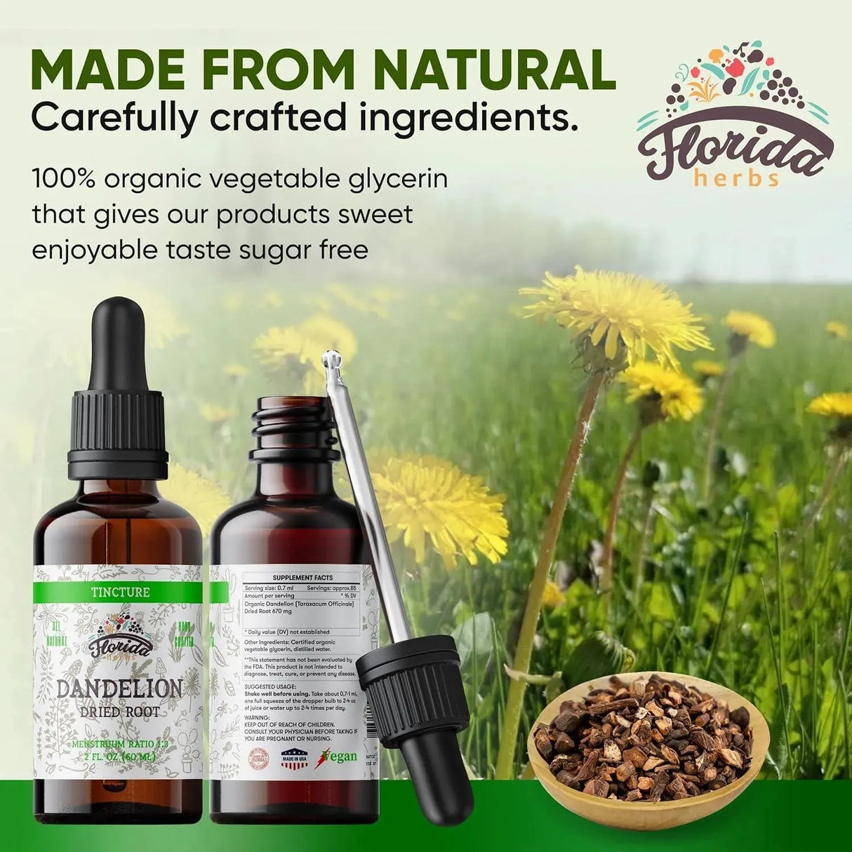 FLORIDA HERBS - Florida Herbs Dandelion Root Tincture 60Ml. - The Red Vitamin MX - Suplementos Alimenticios - {{ shop.shopifyCountryName }}