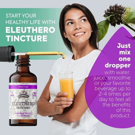FLORIDA HERBS - Florida Herbs Eleuthero Tincture 60Ml. - The Red Vitamin MX - Suplementos Alimenticios - {{ shop.shopifyCountryName }}