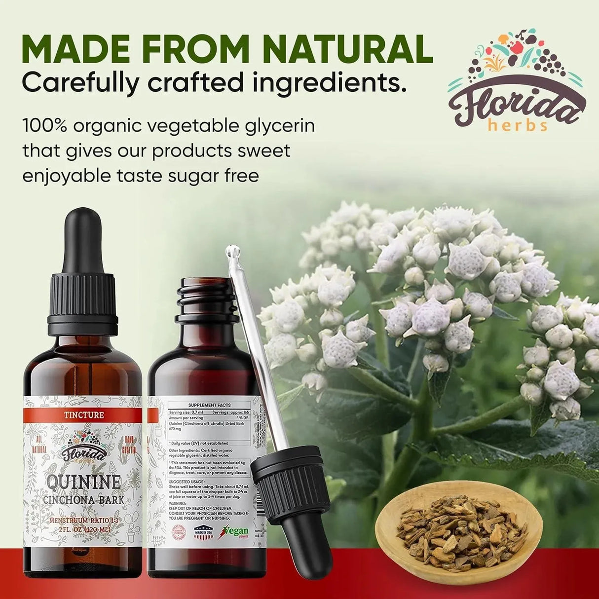 FLORIDA HERBS - Florida Herbs Quinine Tincture Extract 120Ml. - The Red Vitamin MX - Suplementos Alimenticios - {{ shop.shopifyCountryName }}