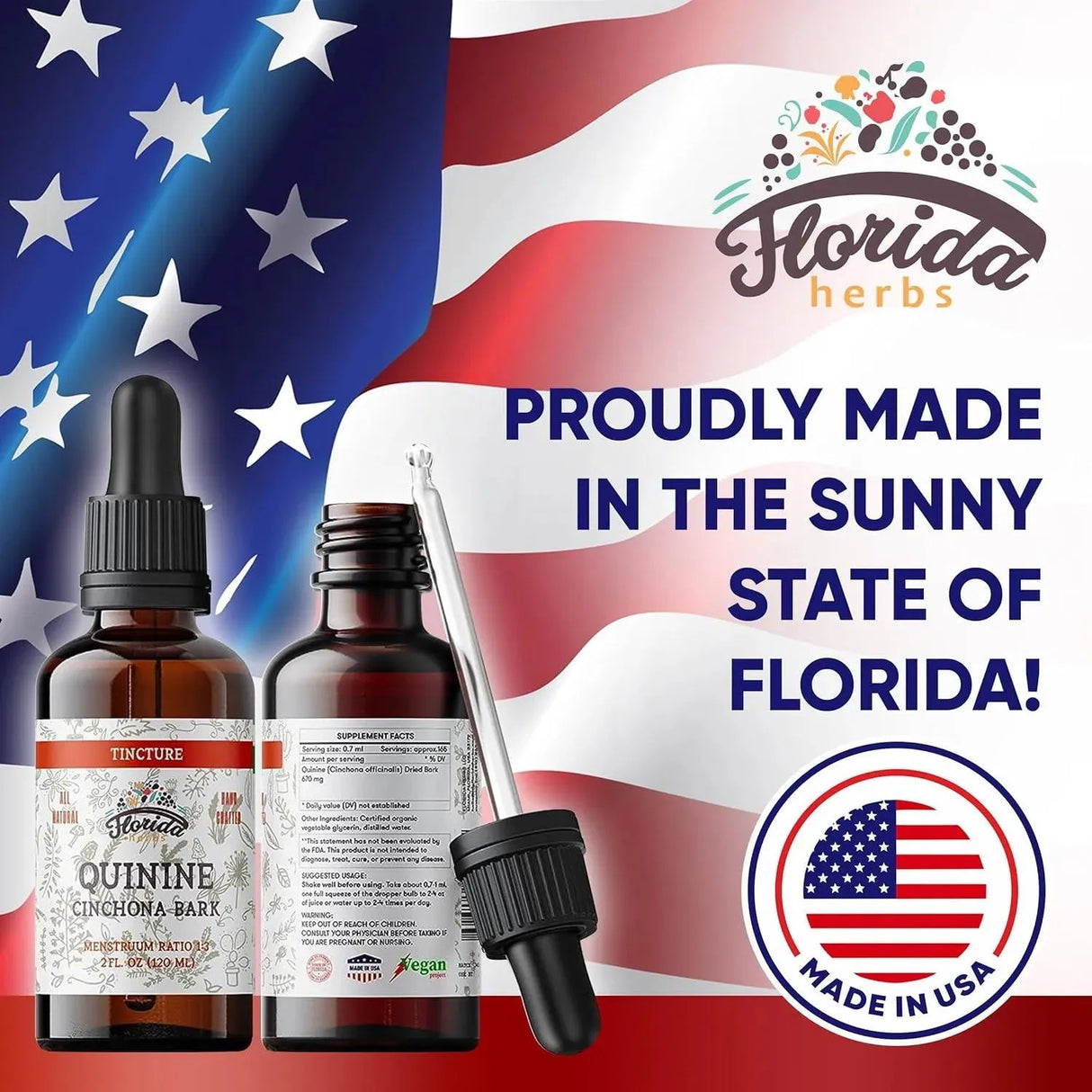 FLORIDA HERBS - Florida Herbs Quinine Tincture Extract 120Ml. - The Red Vitamin MX - Suplementos Alimenticios - {{ shop.shopifyCountryName }}