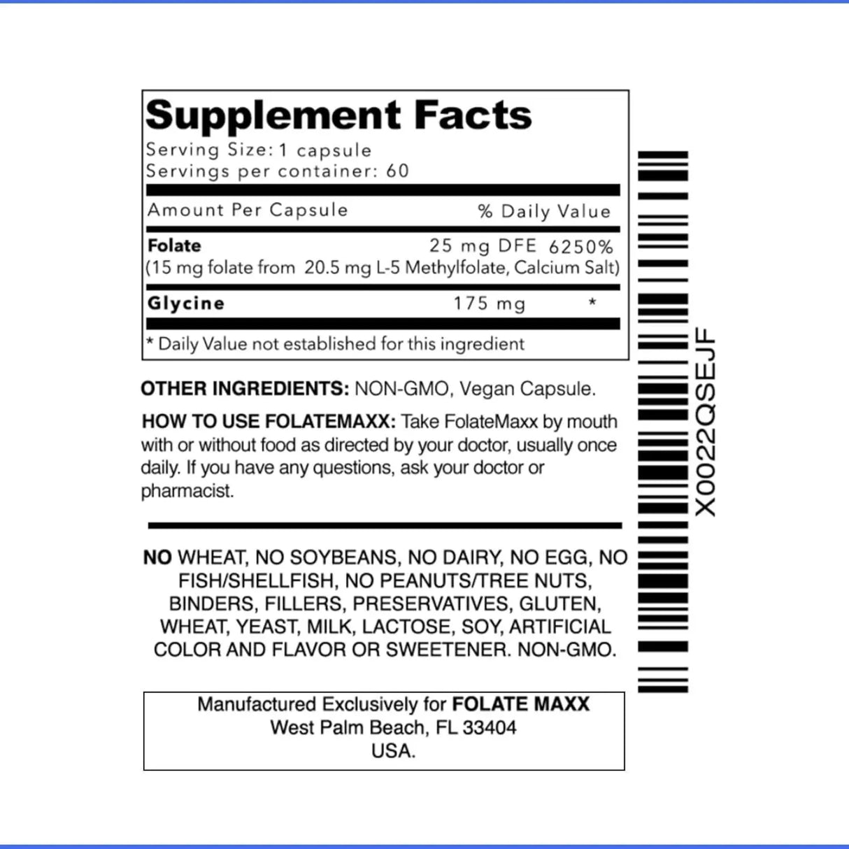 FOLATEMAXX - FolateMaxx L-Methylfolate 15Mg. 60 Capsulas - The Red Vitamin MX - Suplementos Alimenticios - {{ shop.shopifyCountryName }}