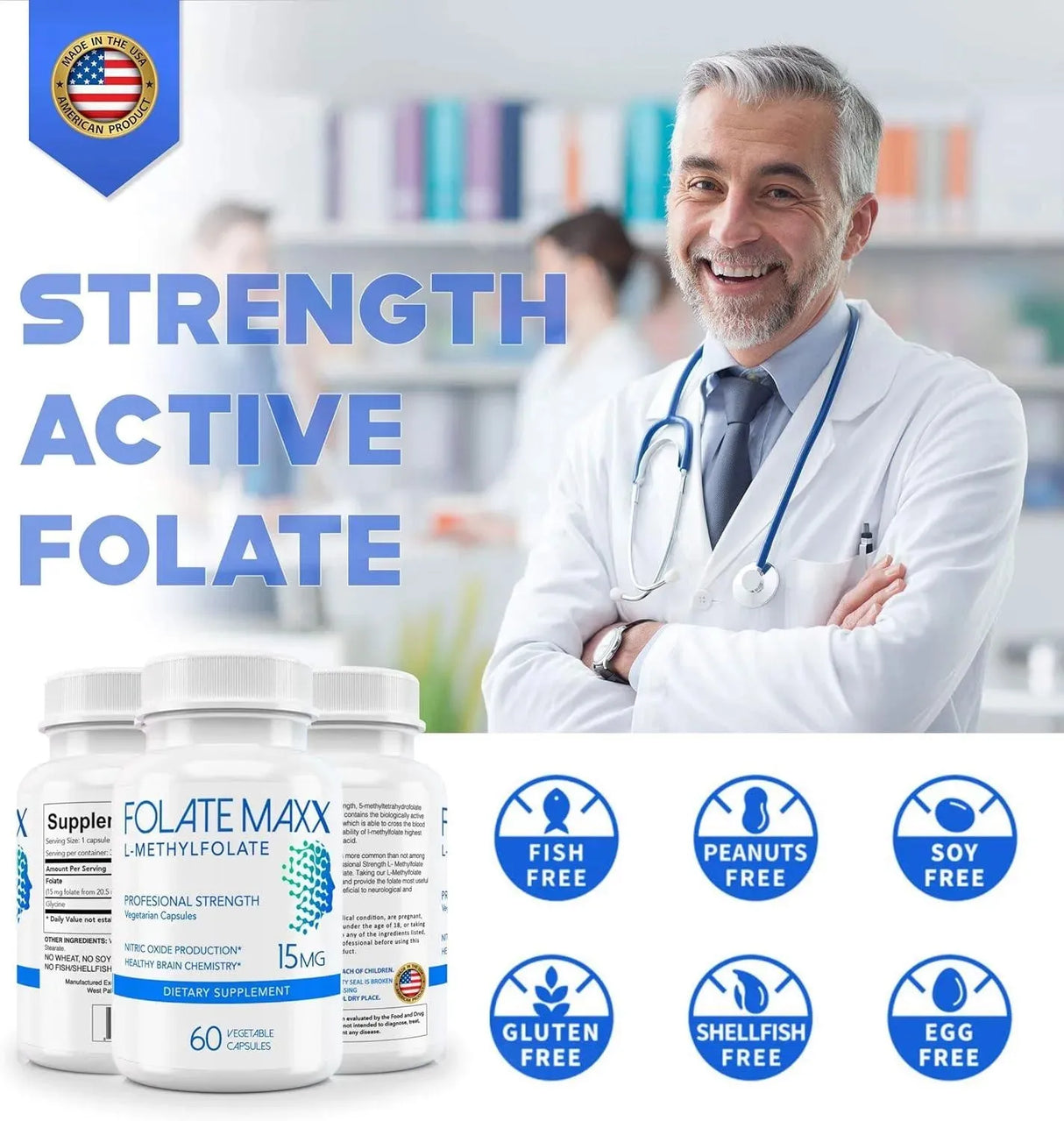 FOLATEMAXX - FolateMaxx L-Methylfolate 15Mg. 60 Capsulas - The Red Vitamin MX - Suplementos Alimenticios - {{ shop.shopifyCountryName }}