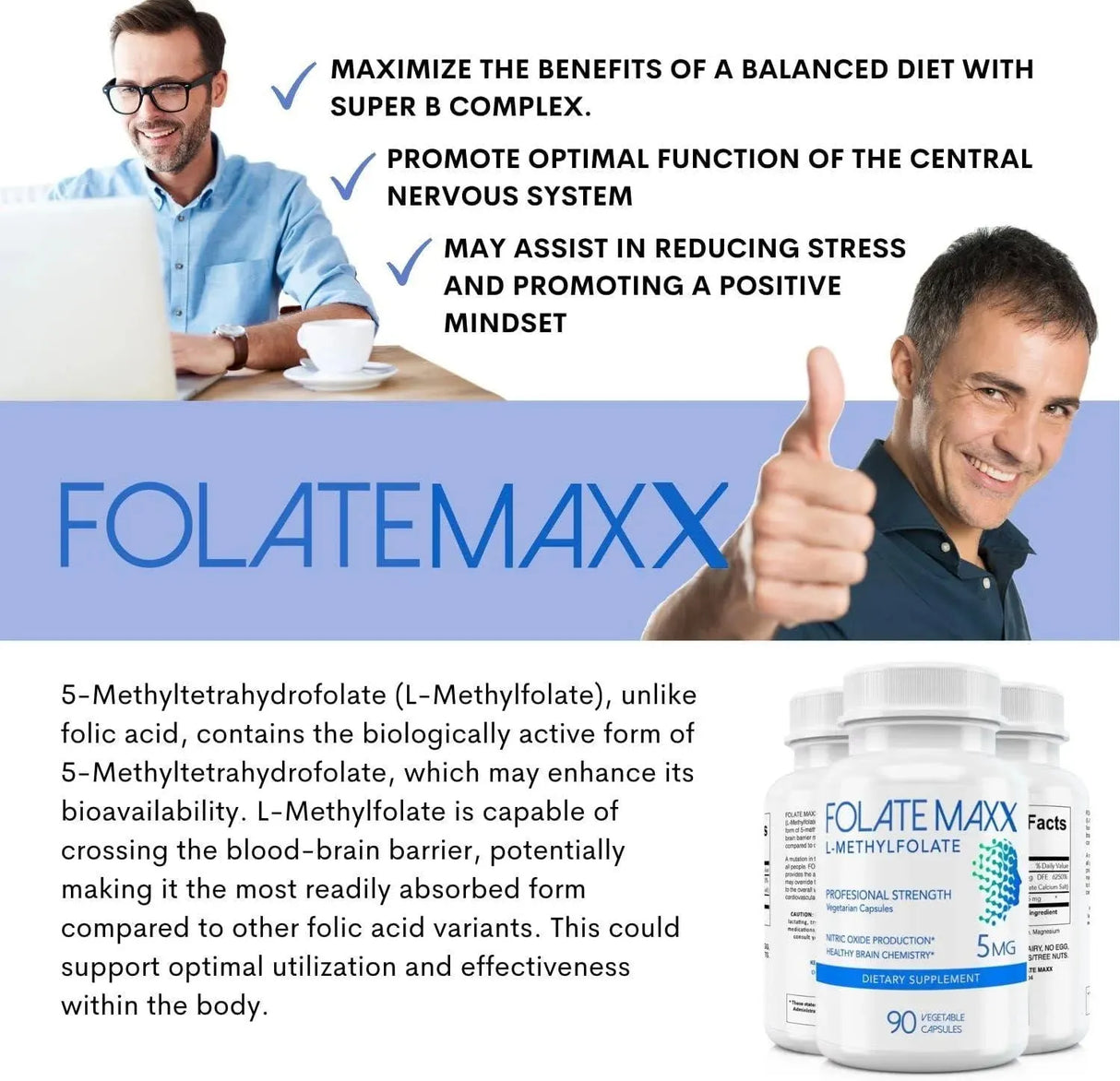 FOLATEMAXX - FolateMaxx L-Methylfolate 5Mg. 90 Capsulas - The Red Vitamin MX - Suplementos Alimenticios - {{ shop.shopifyCountryName }}