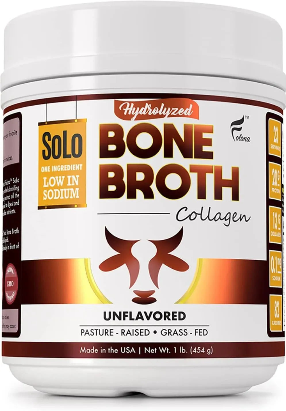 FOLONA - Folona Solo Bone Broth Protein Powder 454Gr. - The Red Vitamin MX - Suplementos Alimenticios - {{ shop.shopifyCountryName }}