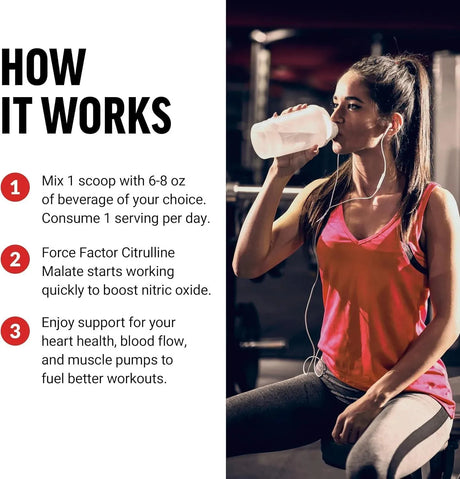 FORCE FACTOR - FORCE FACTOR Citrulline Malate 2:1 Powder 204.6Gr. - The Red Vitamin MX - Suplementos Alimenticios - {{ shop.shopifyCountryName }}