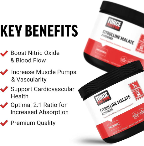FORCE FACTOR - FORCE FACTOR Citrulline Malate 2:1 Powder 204.6Gr. - The Red Vitamin MX - Suplementos Alimenticios - {{ shop.shopifyCountryName }}