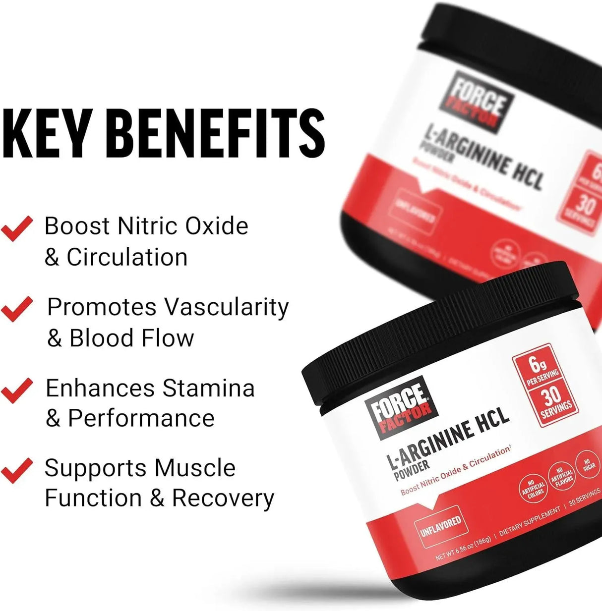 FORCE FACTOR - FORCE FACTOR L Arginine HCL 186Gr. - The Red Vitamin MX - Suplementos Alimenticios - {{ shop.shopifyCountryName }}