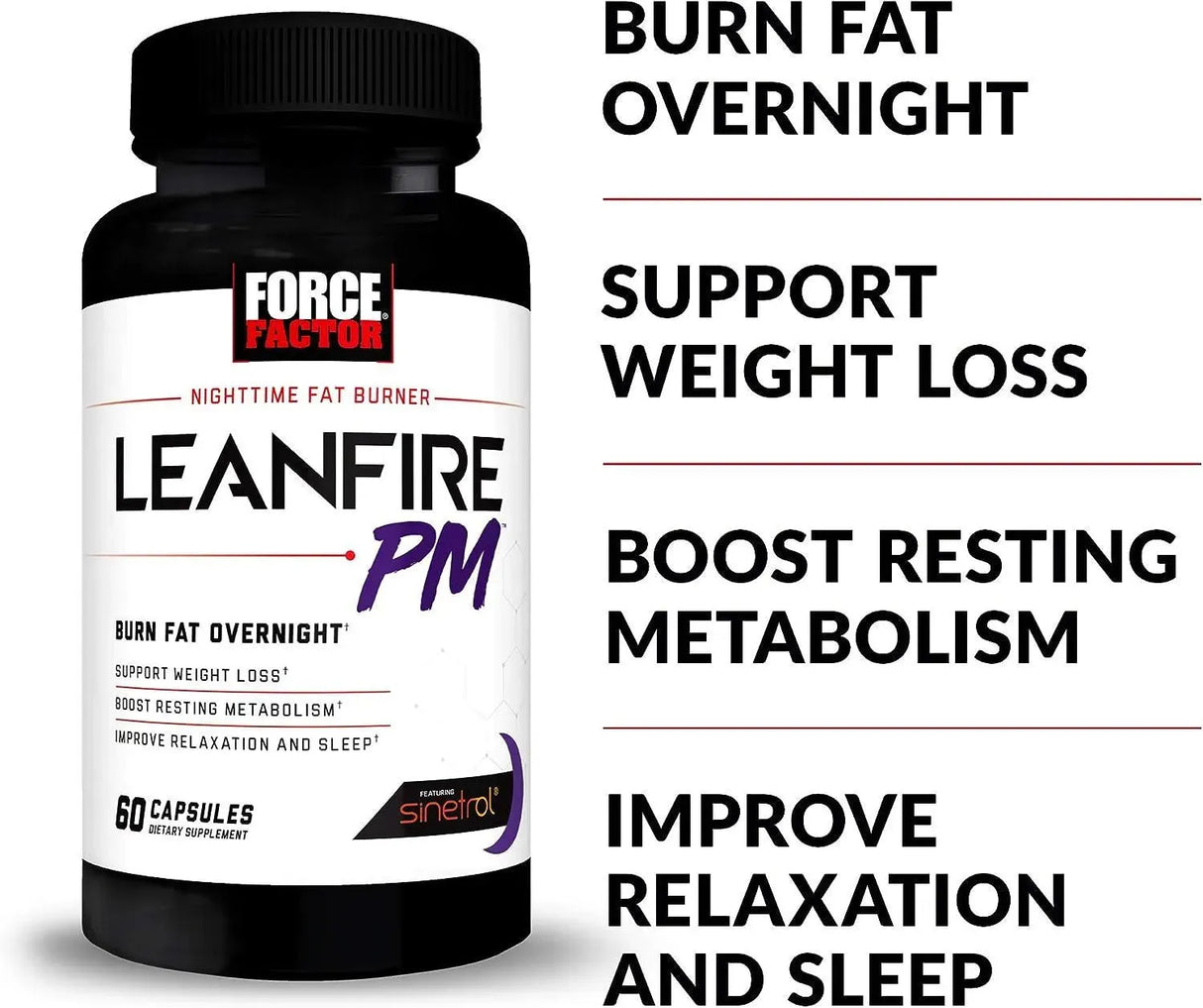 FORCE FACTOR - Force Factor LeanFire PM Weight Loss Pills 60 Capsulas - The Red Vitamin MX - Suplementos Alimenticios - {{ shop.shopifyCountryName }}