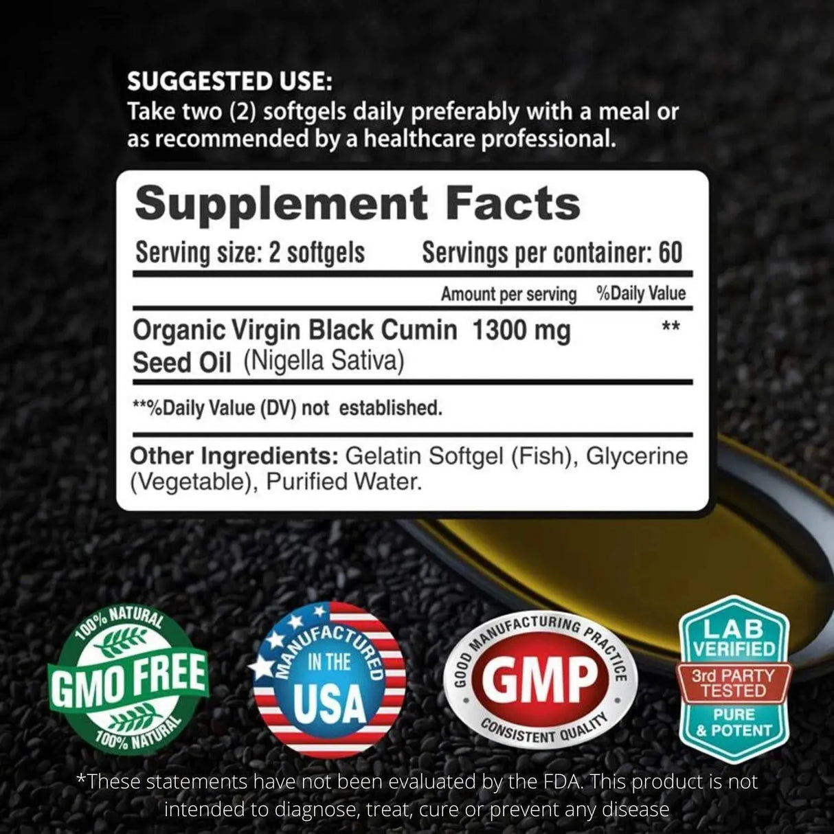 FRESH HEALTHCARE - Fresh Healthcare Black Seed Oil Capsules Cold Pressed 1300Mg. 120 Capsulas - The Red Vitamin MX - Suplementos Alimenticios - {{ shop.shopifyCountryName }}