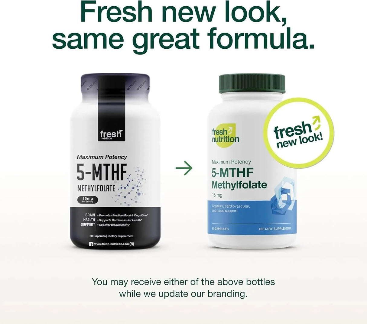 FRESH NUTRITION - Fresh Nutrition L Methylfolate 15Mg. 60 Capsulas - The Red Vitamin MX - Suplementos Alimenticios - {{ shop.shopifyCountryName }}