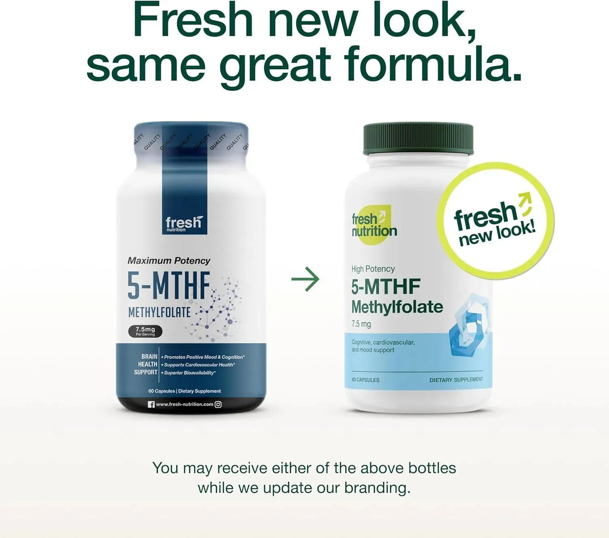 FRESH NUTRITION - Fresh Nutrition L Methylfolate 7.5Mg. 90 Capsulas - The Red Vitamin MX - Suplementos Alimenticios - {{ shop.shopifyCountryName }}