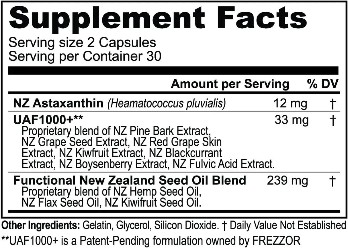 FREZZOR - FREZZOR Astaxanthin Black 12Mg. 60 Capsulas - The Red Vitamin MX - Suplementos Alimenticios - {{ shop.shopifyCountryName }}