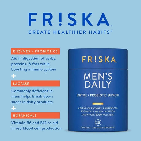 FRISKA - FRISKA Men’s Daily Digestive Enzyme 30 Capsulas - The Red Vitamin MX - Suplementos Alimenticios - {{ shop.shopifyCountryName }}