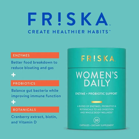 FRISKA - FRISKA Women’s Daily Digestive Enzyme 30 Capsulas - The Red Vitamin MX - Suplementos Alimenticios - {{ shop.shopifyCountryName }}