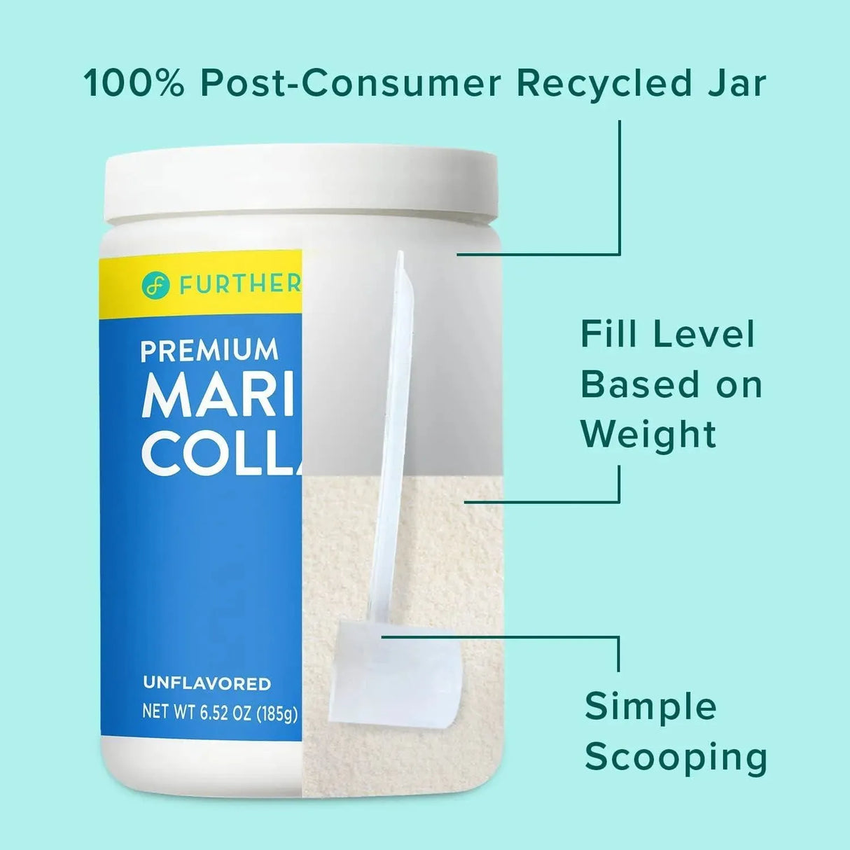 FURTHER FOOD - Further Food Premium Marine Collagen Peptides 185Gr. - The Red Vitamin MX - Suplementos Alimenticios - {{ shop.shopifyCountryName }}