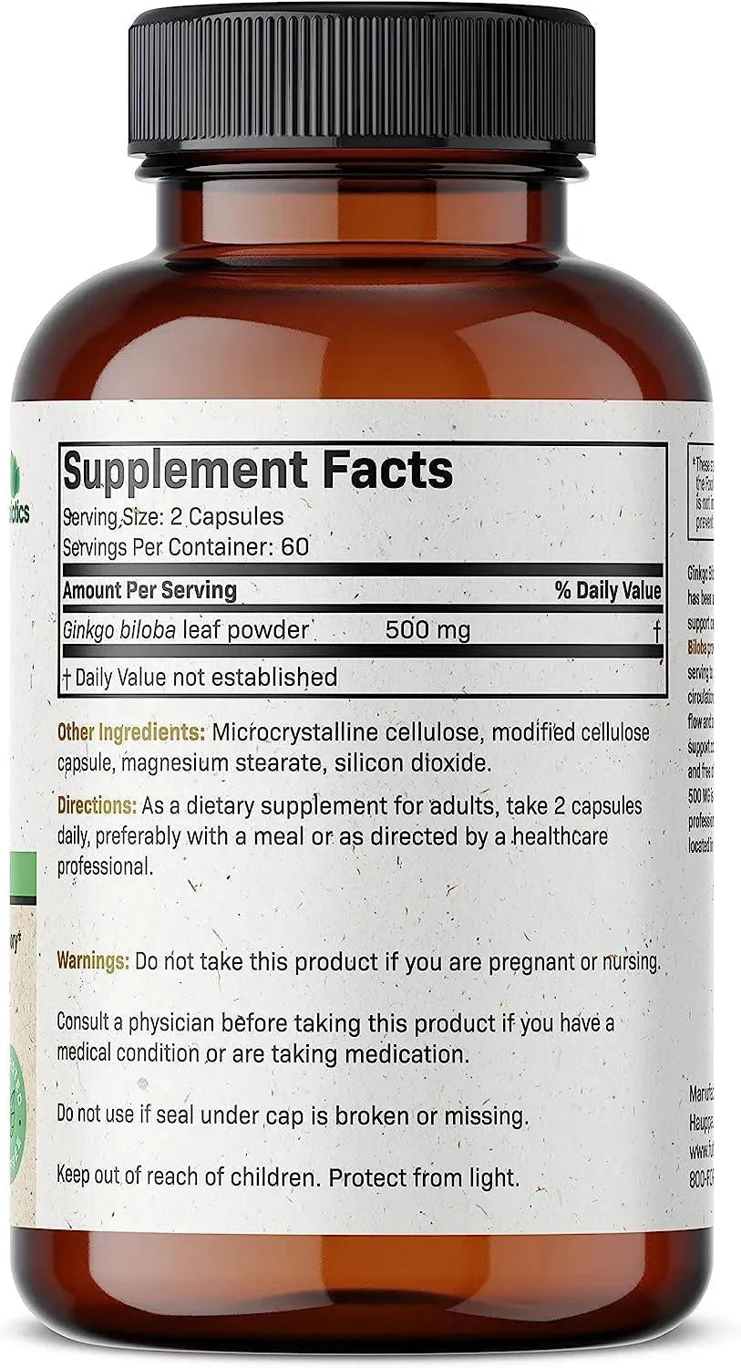 FUTUREBIOTICS - Futurebiotics Ginkgo Biloba 500Mg. 120 Capsulas - The Red Vitamin MX - Suplementos Alimenticios - {{ shop.shopifyCountryName }}