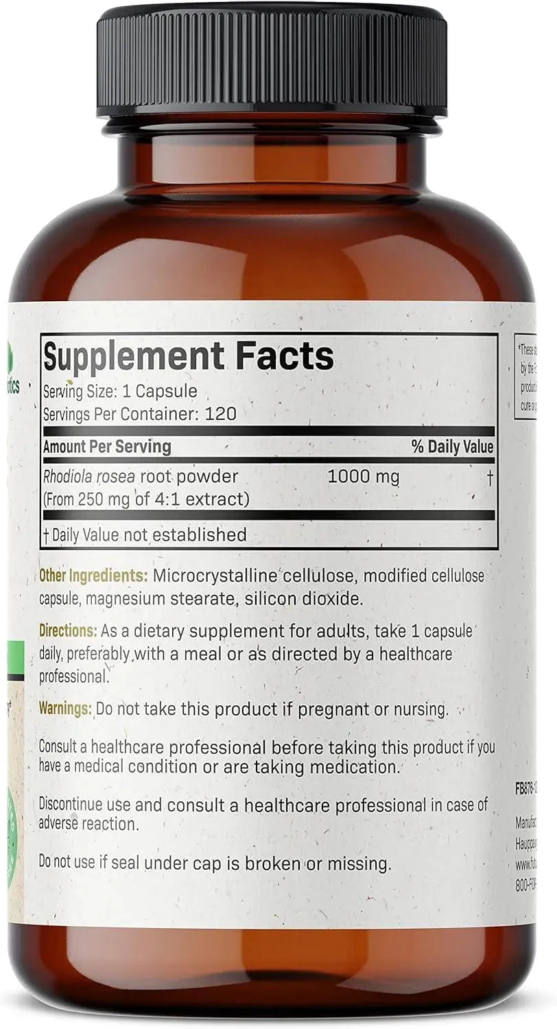FUTUREBIOTICS - Futurebiotics Rhodiola Rosea 1000Mg. 120 Capsulas - The Red Vitamin MX - Suplementos Alimenticios - {{ shop.shopifyCountryName }}
