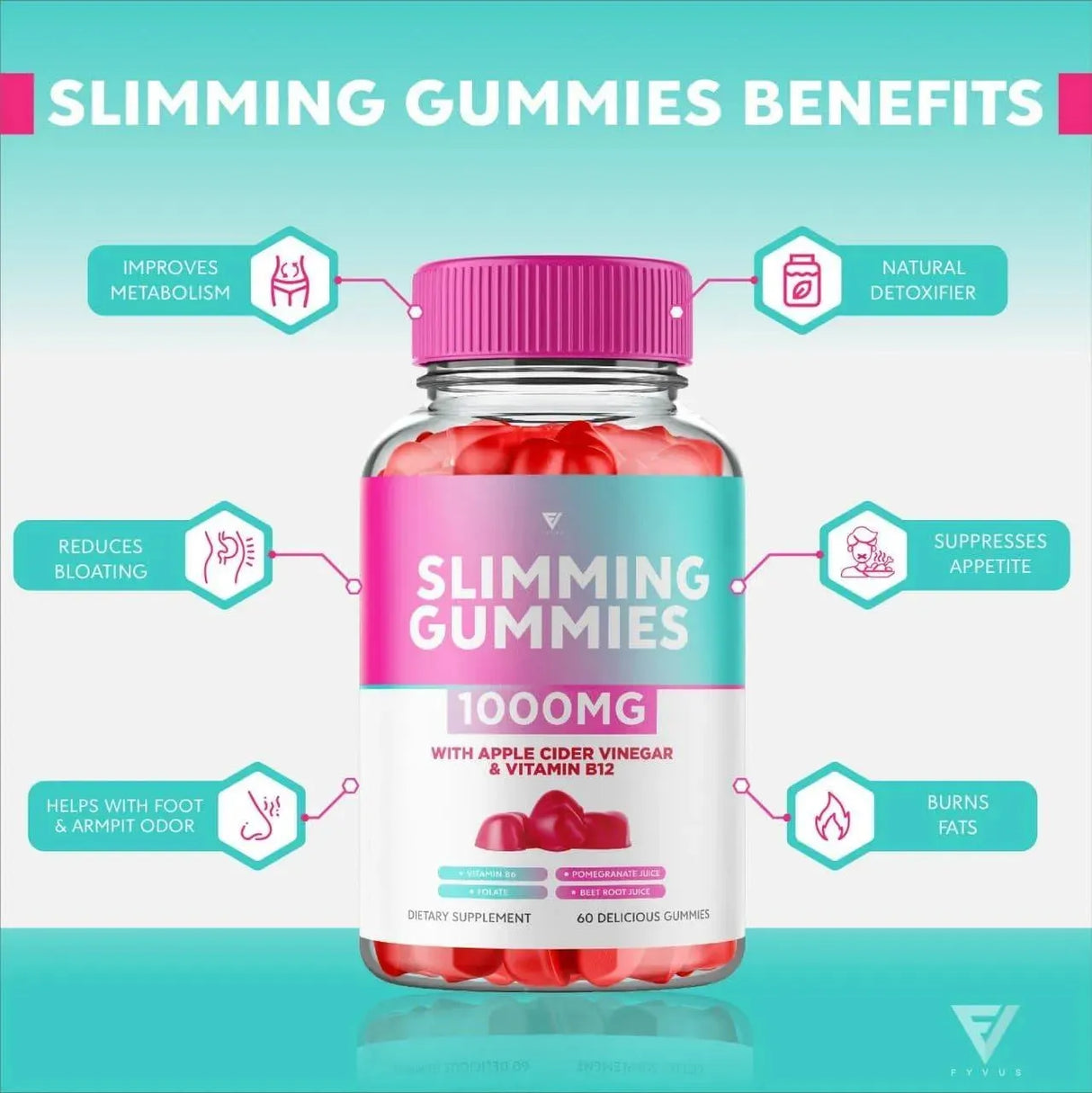 FYVUS - Fyvus Slimming Gummies 120 Gomitas - The Red Vitamin MX - Suplementos Alimenticios - {{ shop.shopifyCountryName }}
