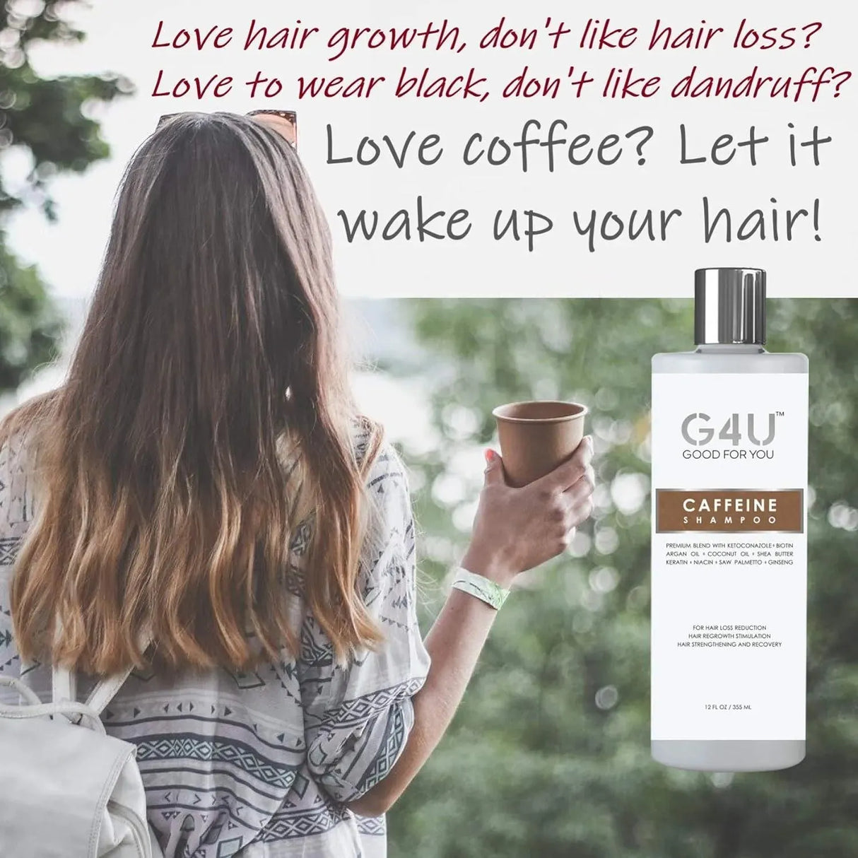 G4U - G4U Caffeine Shampoo for Thinning Hair 355Ml. - The Red Vitamin MX - Shampoo Para Cabello - {{ shop.shopifyCountryName }}