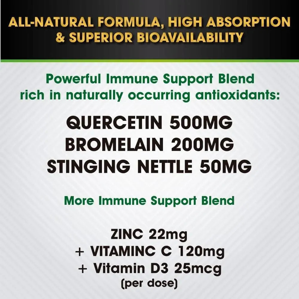 GADE NUTRITION - Gade Nutrition Quercetin with Vitamin C and Zinc 500Mg. 120 Capsulas - The Red Vitamin MX - Suplementos Alimenticios - {{ shop.shopifyCountryName }}