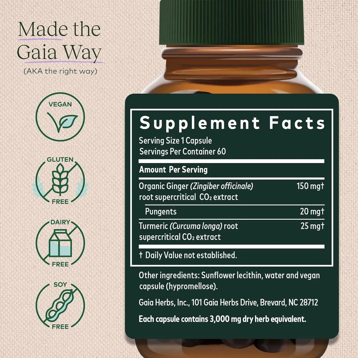 GAIA HERBS - Gaia Herbs Ginger Supreme 60 Capsulas - The Red Vitamin MX - Suplementos Alimenticios - {{ shop.shopifyCountryName }}