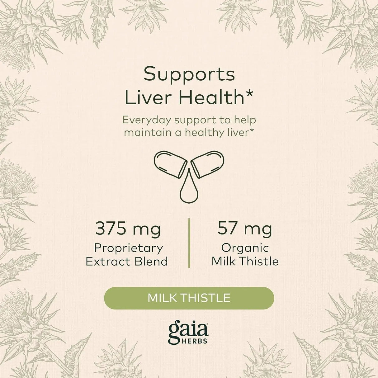 GAIA HERBS - Gaia Herbs Liver Health with Milk Thistle 60 Capsulas - The Red Vitamin MX - Suplementos Alimenticios - {{ shop.shopifyCountryName }}