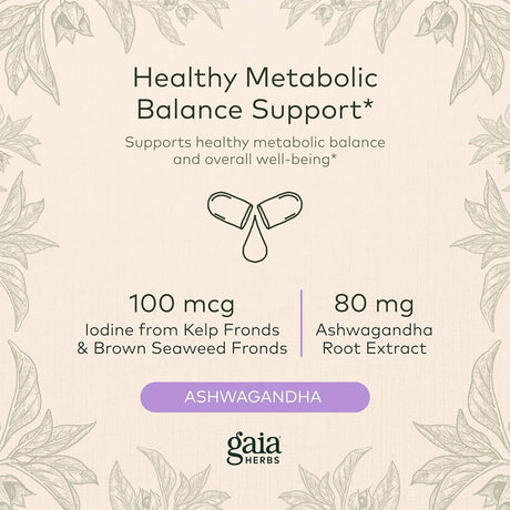 GAIA HERBS - Gaia Herbs Thyroid Support 120 Capsulas - The Red Vitamin MX - Suplementos Alimenticios - {{ shop.shopifyCountryName }}
