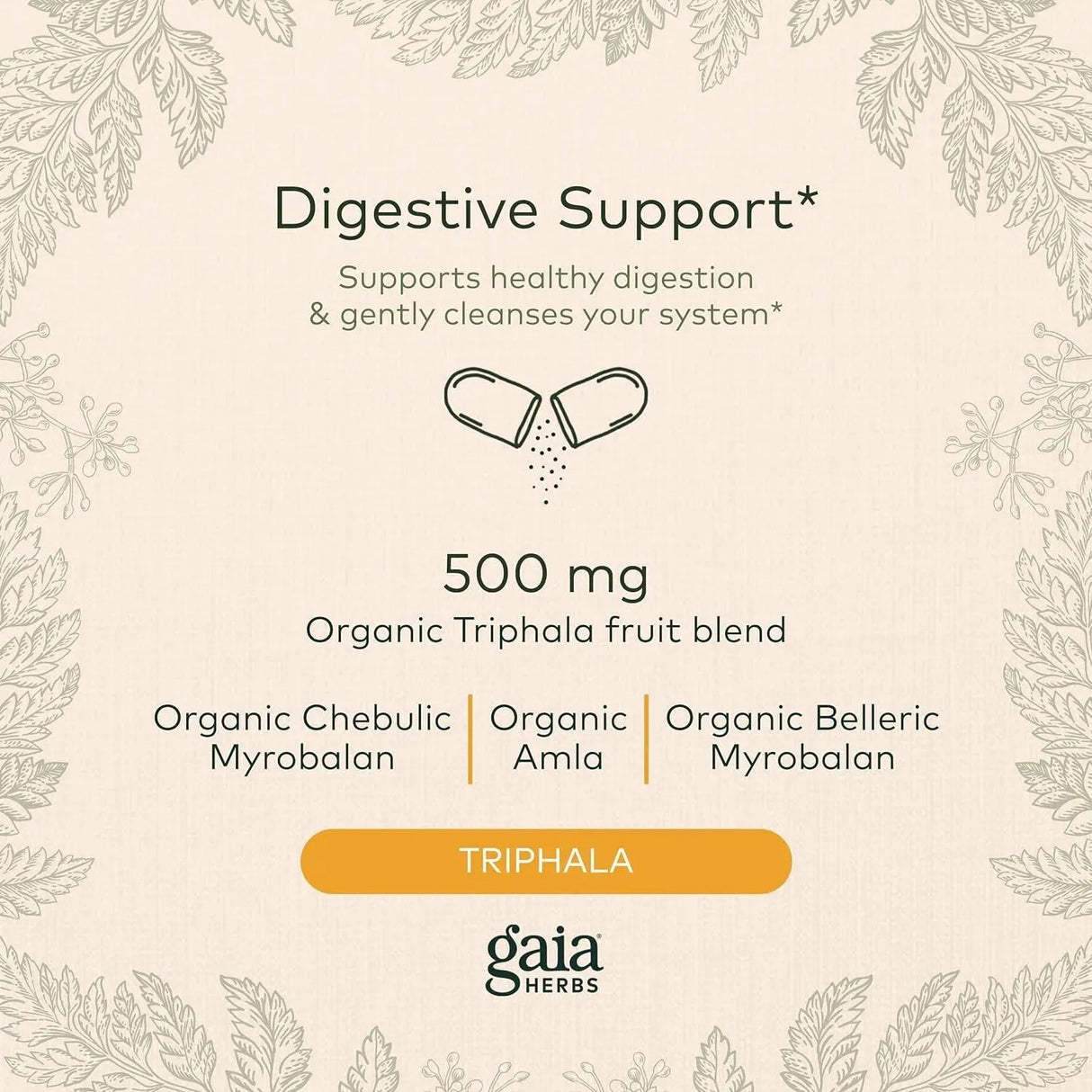 GAIA HERBS - Gaia Herbs Triphala Fruit Supports Digestive Health 60 Capsulas - The Red Vitamin MX - Suplementos Alimenticios - {{ shop.shopifyCountryName }}