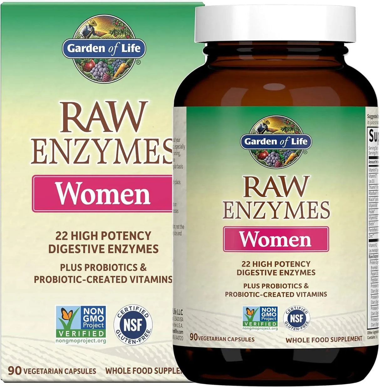 GARDEN OF LIFE - Garden of Life 22 Digestive Enzymes for Women 90 Capsulas - The Red Vitamin MX - Suplementos Alimenticios - {{ shop.shopifyCountryName }}