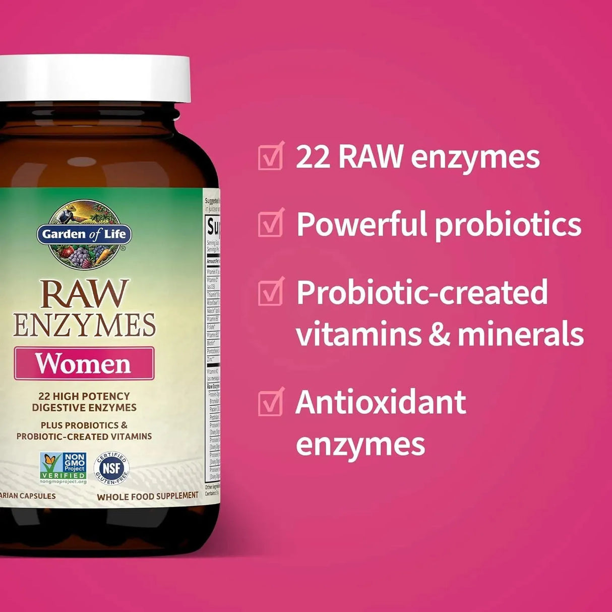 GARDEN OF LIFE - Garden of Life 22 Digestive Enzymes for Women 90 Capsulas - The Red Vitamin MX - Suplementos Alimenticios - {{ shop.shopifyCountryName }}