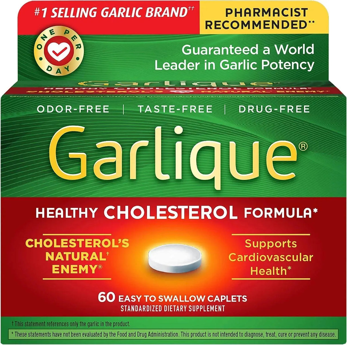 GARLIQUE - Garlique Garlic Extract Healthy Cholesterol Formula 60 Tabletas - The Red Vitamin MX - Suplementos Alimenticios - {{ shop.shopifyCountryName }}