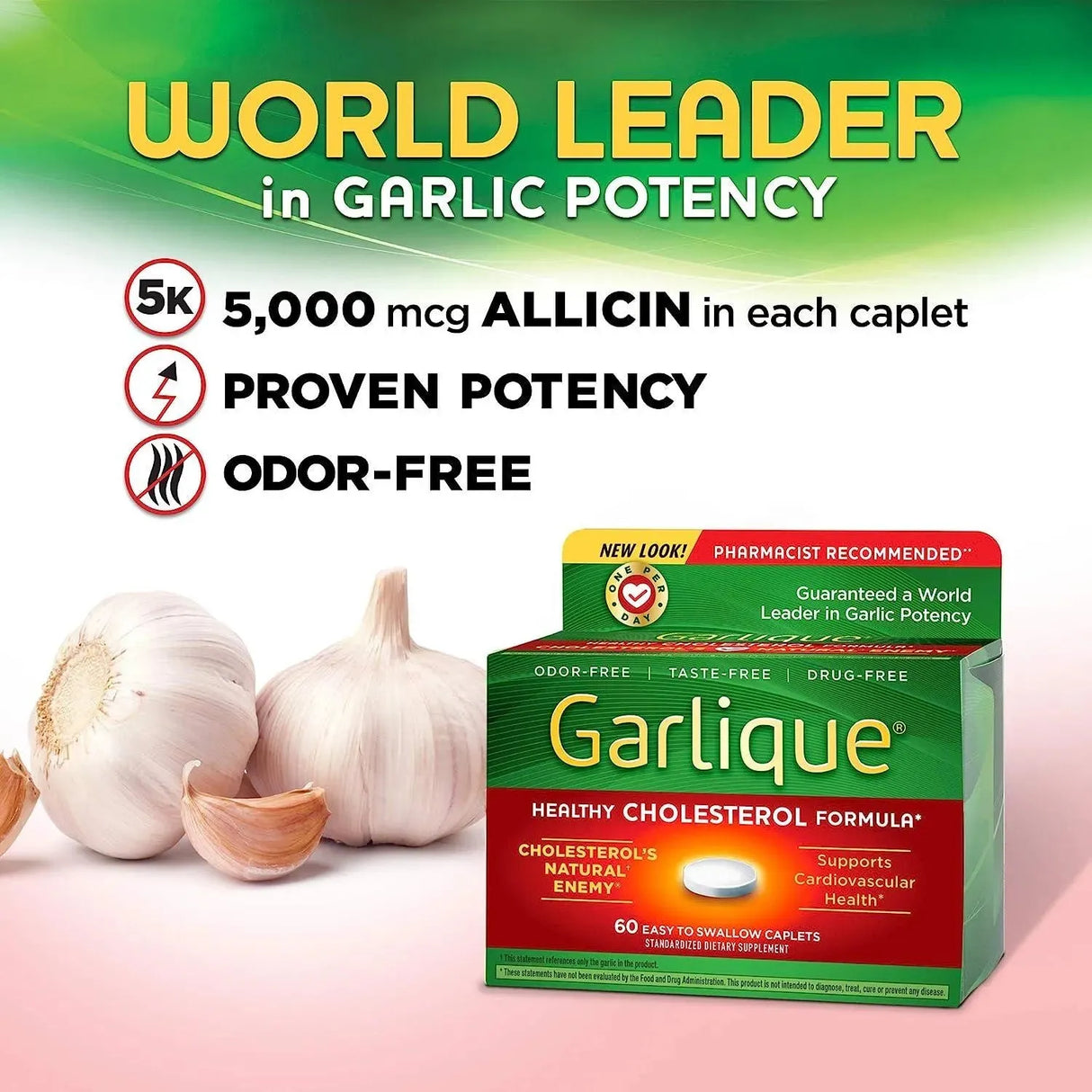 GARLIQUE - Garlique Garlic Extract Healthy Cholesterol Formula 60 Tabletas - The Red Vitamin MX - Suplementos Alimenticios - {{ shop.shopifyCountryName }}