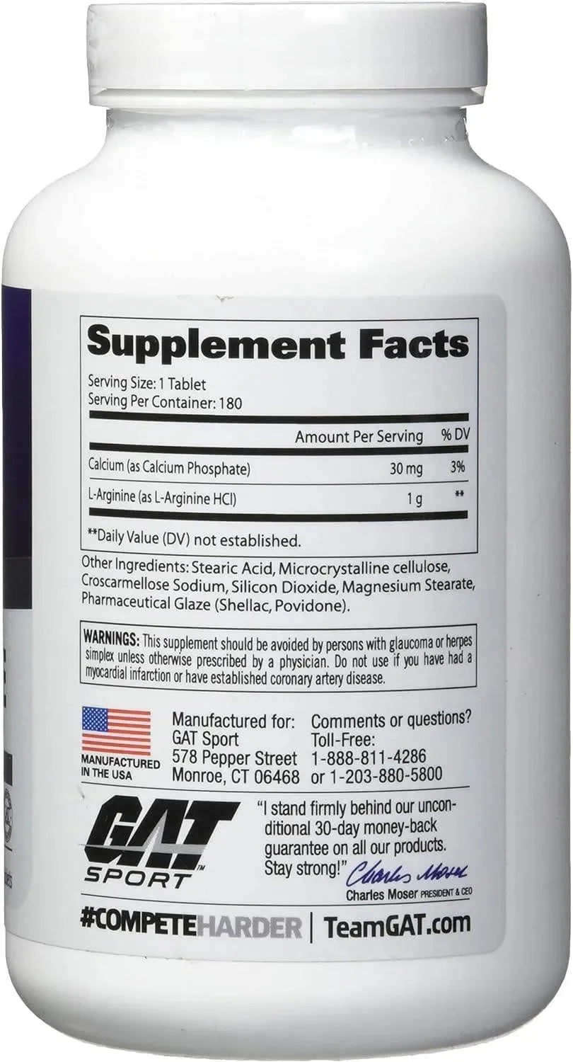 GAT SPORT - GAT Sport L-Arginine 180 Tabletas - The Red Vitamin MX - Suplementos Alimenticios - {{ shop.shopifyCountryName }}