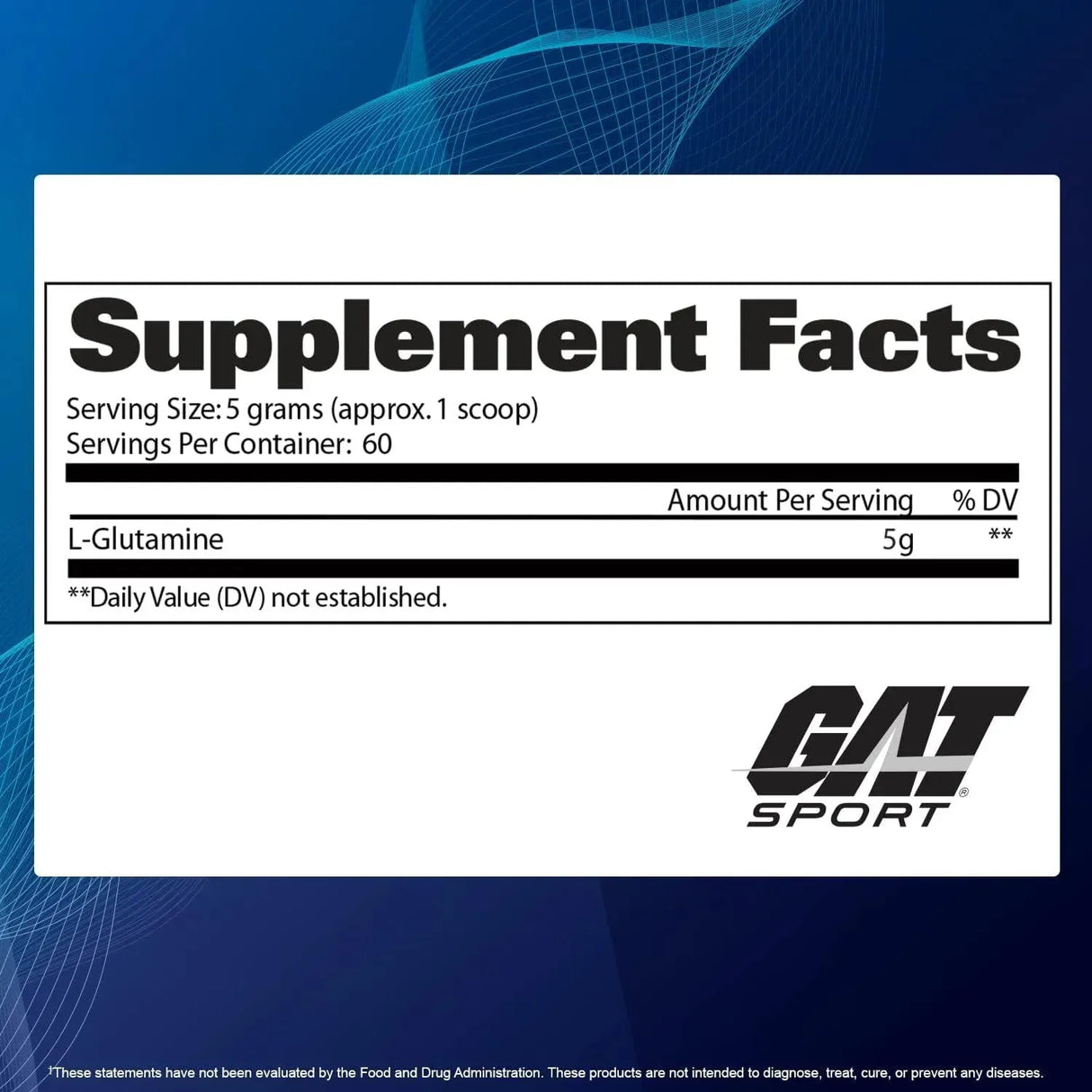 GAT SPORT - GAT Sport L-Glutamine Unflavored 60 Servicios 300Gr. - The Red Vitamin MX - Suplementos Alimenticios - {{ shop.shopifyCountryName }}