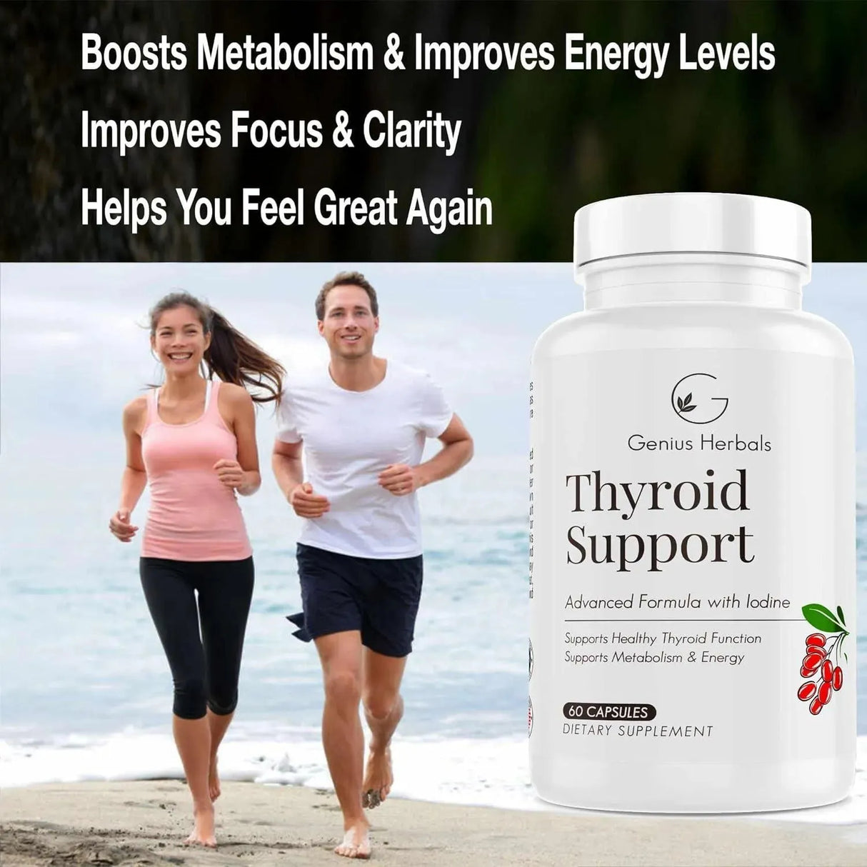 GENIUS HERBALS - GENIUS HERBALS Thyroid Support 60 Capsulas - The Red Vitamin MX - Suplementos Alimenticios - {{ shop.shopifyCountryName }}