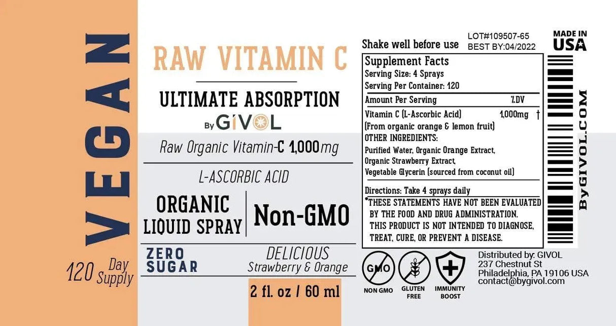 GIVOL - Givol Vitamin C Extra Strength Spray Mist 60Ml. - The Red Vitamin MX - Suplementos Alimenticios - {{ shop.shopifyCountryName }}