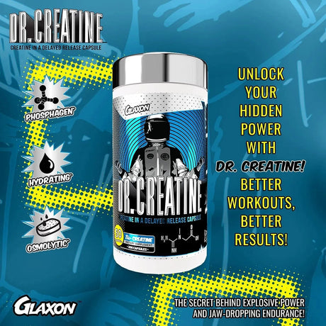 GLAXON - Glaxon Dr. Creatine Creatine Monohydrate 200 Capsulas - The Red Vitamin MX - Suplementos Alimenticios - {{ shop.shopifyCountryName }}