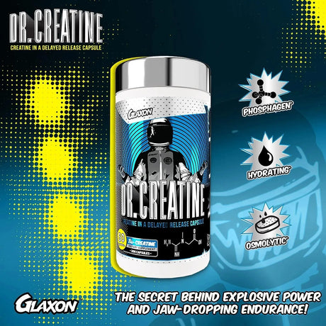 GLAXON - Glaxon Dr. Creatine Creatine Monohydrate 200 Capsulas - The Red Vitamin MX - Suplementos Alimenticios - {{ shop.shopifyCountryName }}