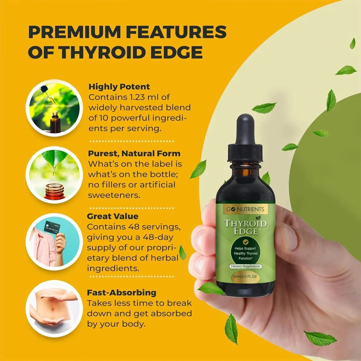 GO NUTRIENTS - Go Nutrients Thyroid Edge Support for Women and Men 60Ml. - The Red Vitamin MX - Suplementos Alimenticios - {{ shop.shopifyCountryName }}