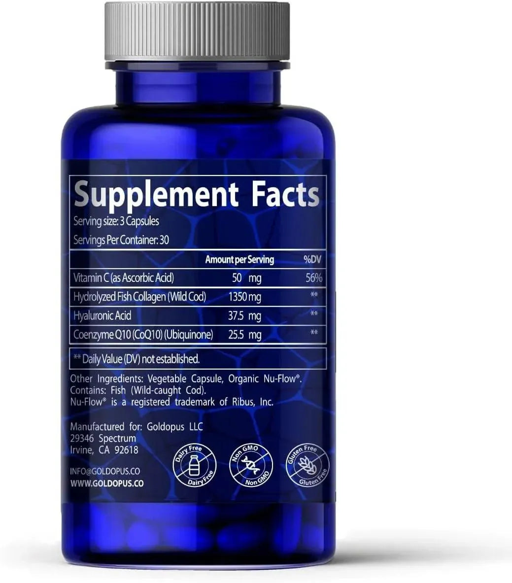 GOLDOPUS - Goldopus Marine Collagen Capsules with Hyaluronic Acid 90 Capsulas - The Red Vitamin MX - Suplementos Alimenticios - {{ shop.shopifyCountryName }}