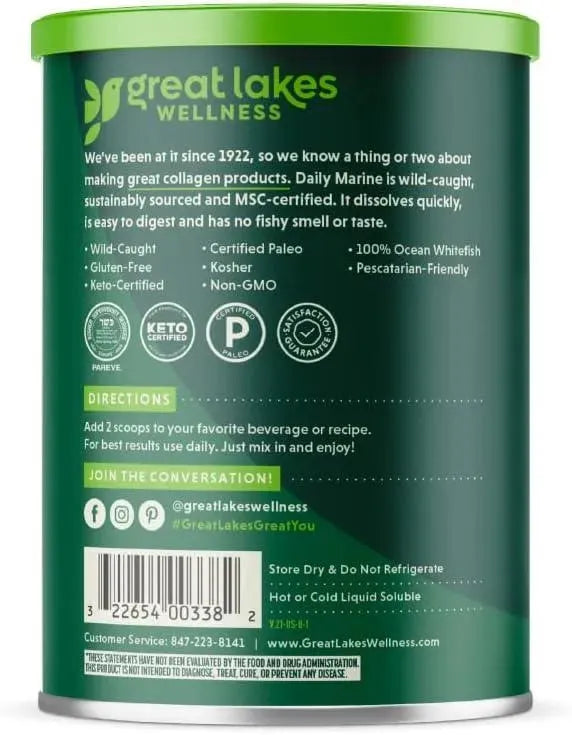 GREAT LAKES - Great Lakes Wellness Marine Collagen Peptides 227Gr. - The Red Vitamin MX - Suplementos Alimenticios - {{ shop.shopifyCountryName }}